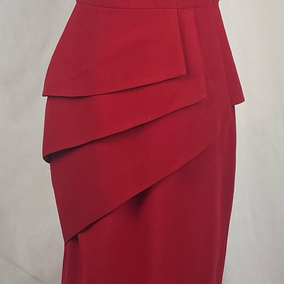 Black Halo Eve Red Off Shoulder Party Event Occasion Maxi Dress NWOT Size 2 - Picture 4 of 13